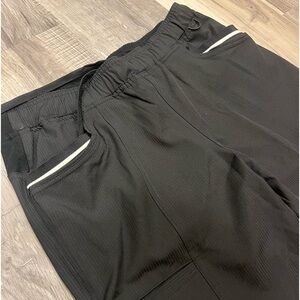 ELLE Black Scrub Pants With Drawstring Small
